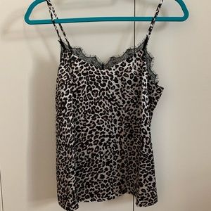 Acrobat leopard silk top